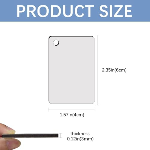 240Pcs Sublimation Keychain Blanks Double Sides 80 MDF Sublimation Keychains Blank with 160 Rings and Clips