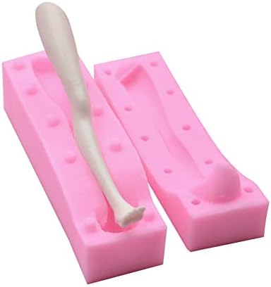 3D Doll Body Leg Arm Face Head Silicone Mold Q Version Dolls Model Fondant Craft Clay Resin Mould DIY Cake Decorating Supplies Baking Tool (5PCS)