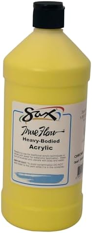 Sax Heavy Body Acrylic Paint for School and Arts and Crafts Use, Chrome Yellow, 1 Quart