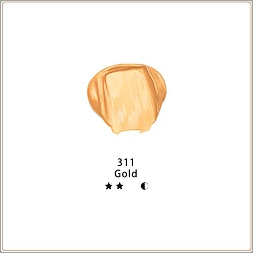 Artecho Gold Acrylic Paint, Gold Paint (120ml / 4.05oz) Tubes, Art Craft Paints for Canvas, Rock, Stone, Wood, Fabric, Art Supplies | Semi Glossy Finish, High Pigment Rich Color Craft Paint for Canvas, Rocks, Wood, Fabric, Ceramic, Non-Toxic
