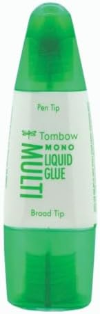 Tombow 62191 MONO Multi Liquid Glue, 0.88 Ounce, 1-Pack. Multi-Purpose Glue with Dual Tip Dispenser for Precise to Full Coverage Application