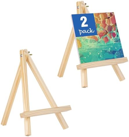 Falling in Art 2 Pack 10 Inch Mini Wooden Display Easels