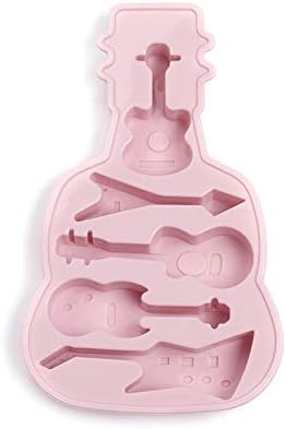 Craftdady Silicone Soap Mold 5 Cavities Guitar Musical Instrument Moulds Trays, 2 Pack for Handmade Craft Biscuit Candy Chocolate Fondant Cake UV Resin Epoxy Resin Jewelry Making