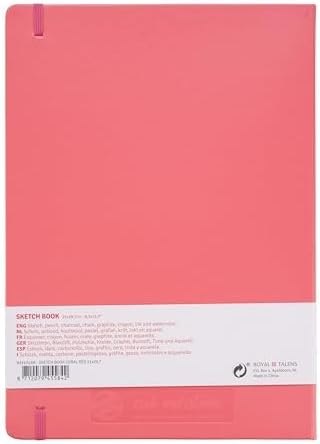 Talens Art Creation Sketchbook, Coral Red, 80 Sheets, 8.3 x 11.7 in