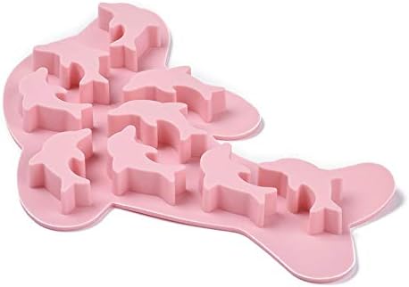 Craftdady Silicone Soap Mold 9 Cavities Dolphin Ocean Animal Moulds Trays, 2 Pack for Handmade Craft Biscuit Candy Chocolate Fondant Cake UV Resin Epoxy Resin Jewelry Making