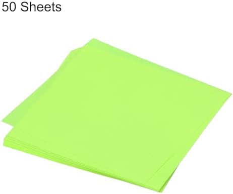 MECCANIXITY 50 Sheet Origami Paper Double Sided Fluorescent Green 5x5 Inch Square Sheet for Art Craft Project, Beginners, Gifts Decor