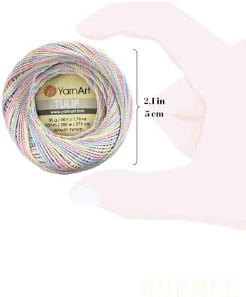 YanrArt Tulip%100 Microfiber Silky Yarn - Suitable for Summer Clothes and Home Accessories Curtains, Runners, Tablecloths - S. Fine(1) Weight Yarn - 1.70 Oz, 273 Yds (448)