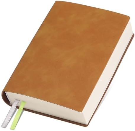 Thick Blank Journal Notebook 400 Pages 3.9 × 5.5 No Lines Soft Leather Pocket Blank Notebook for Women Drawing Book Memo Writing Sketch Diary Notebook Upgrade Page (Marigold)