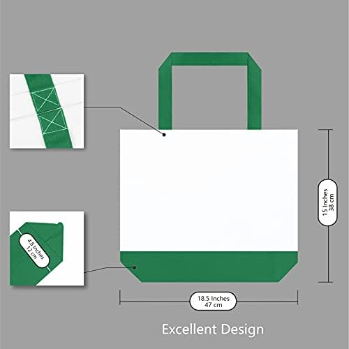 TOPDesign 1-Pack Super Strong Large 12oz Cotton Canvas Tote Bag, Reusable Grocery Shopping Cloth Bag, Fashionable Two-Tone Tote for Crafts, DIY Your Creative Designs