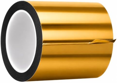 GGR Supplies MMYP-1 Gold Metalized Polyester Film Tape, 6 Inch x 72 Yds