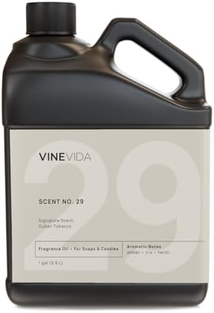 VINEVIDA [128oz] Cuban Tobacco Fragrance Oil for Candle and Soap Making - Natural Scents Made in USA
