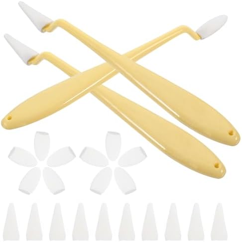 SUPVOX 23pcs Artist Sketching Blending Stumps and Sponge Pens Set with Replacement Tips, Macaron Yellow Drawing Tools for Fine Detail Shading and Highlighting in Art, Suitable