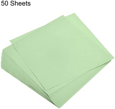 MECCANIXITY 50 Sheets Origami Paper Double Sided Light Green 6x6 Inch Square Sheet for Art Craft Project, Beginners, Gifts Decor