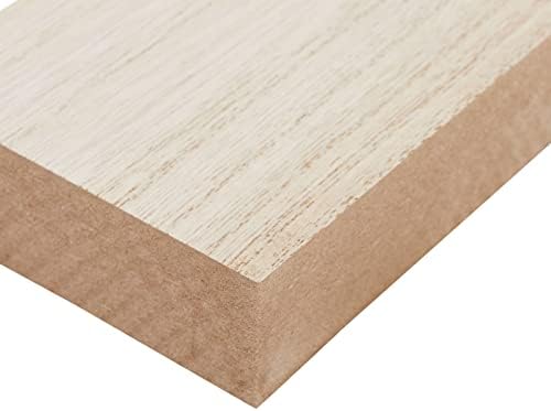 Bright Creations Wood Blocks - Wood Boards for Crafts & MDF Board Projects - Carving Blocks & Smooth Painting Surface - 3 x 10 in, 1 in Thick, 4-Pack