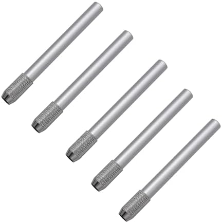 5 Pcs Pencil Extenders Pencil Lengthener Color Aluminum Pen Lengthener Holder Pencil Lengthener Pencil Extender Holde, silver