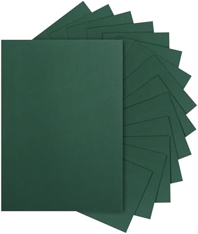 Silunkia 40 Sheets Dark Green Cardstock 8.5 x 11 Crafts Paper 75lb