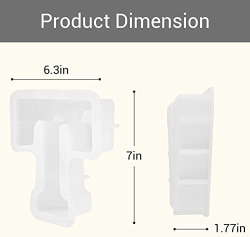 Gartful 7 Inch Large Letter Molds for Resin, 3D T Capital Alphabet Epoxy Resin Mold, A to Z Thick Resin Letter Molds for Making Letters, Word Sign Art, DIY Crafts, Making Cake, Party Home Decor