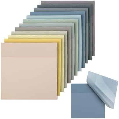 Mr. Pen- Transparent Sticky Notes, 3" x 3", 12 Pads, 600 Sheets | See Through Self-Adhesive Notes for Bible Journaling and Studying, Water-Resistant, Easy to Peel, Clean Removal