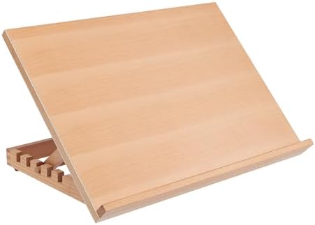 SoHo Urban Artist 12x16 Adjustable Portable Drawing Board Stand Easel, 5 Positions, Natural Beechwood Finish