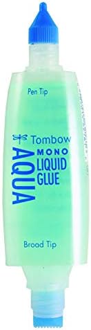 Tombow 52180 Mono Aqua Liquid Glue, 1.69 Ounce, Dual Tip Dispenser for Precise to Full Coverage Application that Dries Clear, (Pack of 2)