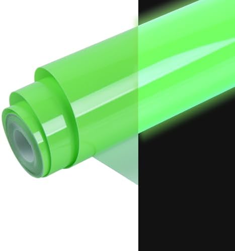 HTVRONT Puff Vinyl Heat Transfer, 10" x 6ft Glow in The Dark Puff Vinyl
