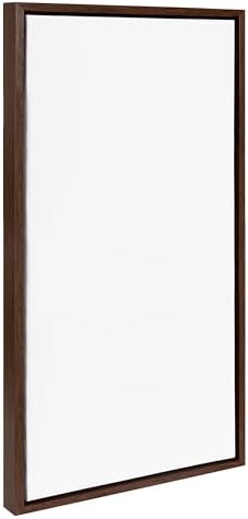 Kate and Laurel Sylvie Blank Framed Canvas Wall Art; 14x26.5 Brown; Modern Empty Canvas for Paint-Your-Own Art; Ready to Paint Premium Canvas Already Framed