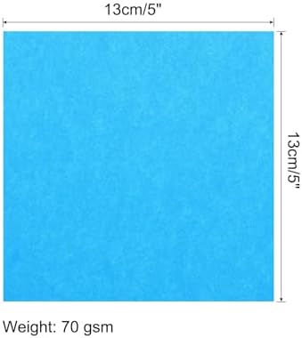 MECCANIXITY 50 Sheet Origami Paper Double Sided Aquamarine Blue 5x5 Inch Square Sheet for Art Craft Project, Beginners, Gifts Decor