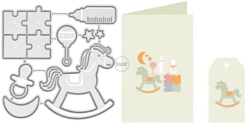 Rocking Horse Bottle Metal Cutting Dies for Card Making
