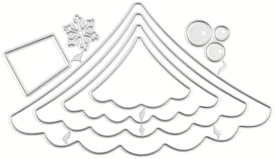 Lapoo Christmas Metal Cutting Die for Scrapbooking, 3D Backgrounds Frame Cutting Dies DIY Album Card Making Decor Paper Metal Die Cuts Party Wedding Decorations (Christmas Tree Layers 4.1 x 2.4 in)