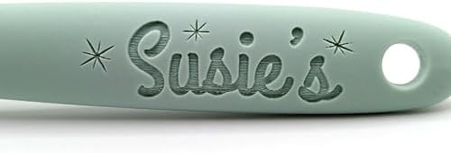 Customizable Silicone Spatula - Personalized Kitchen Tool for Unique Cooks - Heat-Resistant, Non-Stick, and Ergonomic - Your Name Embossed - Perfect Gift Idea (Mint Green)
