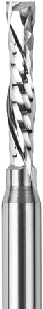 SpeTool Spiral Compression Router Bit 3/16" Cutting Diamter 1/4" Shank, Solid Carbide Router Bit Up Douwn Spiral Router Bits End Mill for CNC Wood Carving