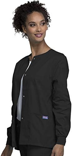 Cherokee WW Originals Scrubs Jacket for Women Snap Front 3 Pockets