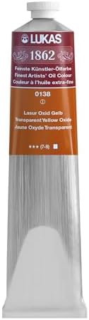 Lukas 1862 Professional German Oil Paint, Transparent Yellow Oxide - w/Beeswax & Non-Yellowing Sunflower Oil, Short Drying Time, Smooth, Outstanding Lightfastness