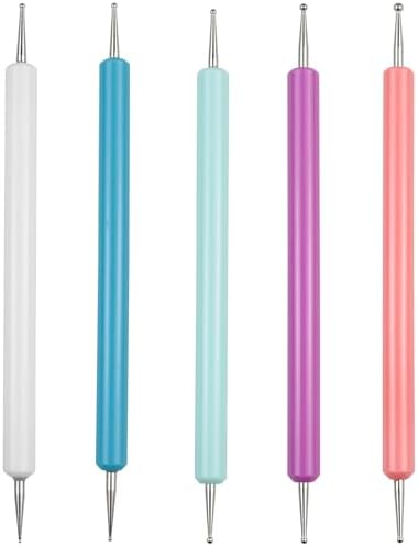 5-Piece Pattern Tracing & Embossing Stylus Set – Dual-Ended Ball Tip Tools for Transfer Paper, Drawing, Clay Sculpting & Nail Art