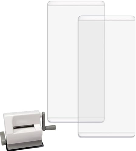 1 Pair Mini Cutting Pads for Die Cutting Machine, 5.5"x2.6" Clear Polycarbonate Plastic Mini Cutting Plates Compatiable with Sizzi* Sidekic*, Die Cutting and Embossing Sandwich Plates for Crafting