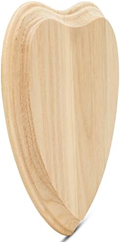 Small Wooden Hearts 5 inch, Pack of 2 Wood Heart, Valentine's Craft, Mother's Day Craft, Small Wooden Craft Hearts, by Woodpeckers