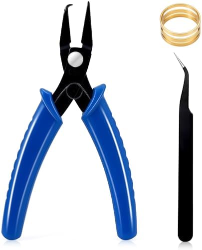 URSKYTOUS Split Ring Pliers Jewelry Making Tools Jump Ring Opener Tool Keychain Pliers for Opening Split Rings Jump Rings Jewelry Plier for Bracelet Fishing Beading DIY Craft Jewelry Making Supplies
