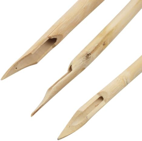 TAODAN 6PCS Polymer Ceramic Double Headed Bamboo Flute Pen Clay Tools Art Supplies for Carving and Shaping