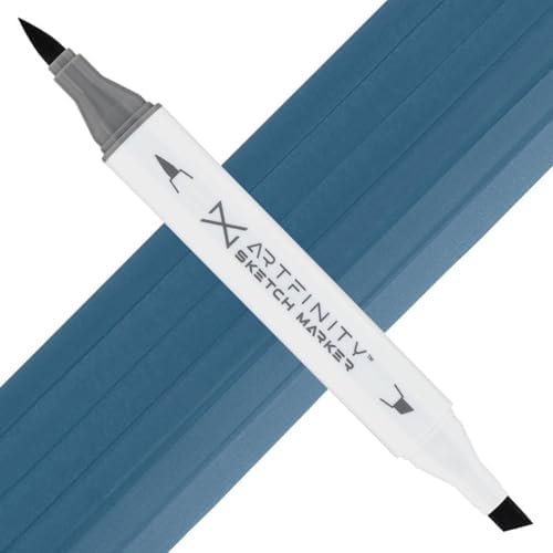 Artfinity Sketch Markers - Navy Blue B6-8, Vibrant, Professional, Dye-Based Alcohol Markers for Artists, Drawing, Travel, & More