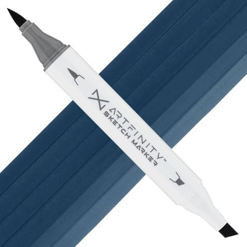 Artfinity Sketch Markers - Night Blue B8-85, Vibrant, Professional, Dye-Based Alcohol Markers for Artists, Drawing, Travel, & More