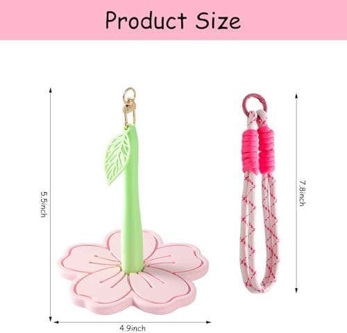 RSRIHE Portable Wrist Yarn Holder- 3D Printed Sakura Crochet Holder for Knitting. Perfect for Travel and on-The-go Crocheting. Comfortable Handmade Tool for Yarn Lovers