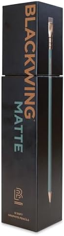 Blackwing Matte Pencils, Soft Japanese Graphite, Green Finish, 12 Count