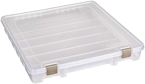 ArtBin 9100AB Super Satchel Slim 1 Open Compartment, Art & Craft Organizer, [1] Plastic Storage Case, Clear