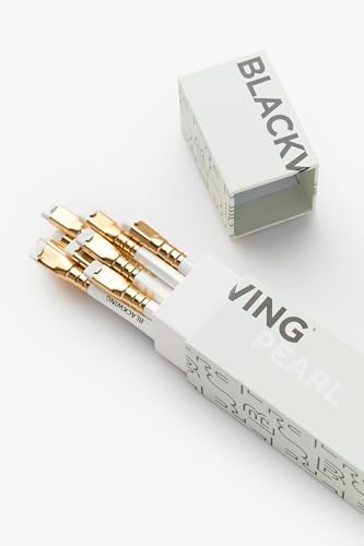 Blackwing Pearl Pencils, Balanced Japanese Graphite, White, 12 Count