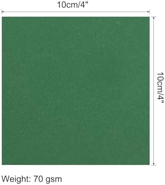 MECCANIXITY 50 Sheet Origami Paper Double Sided Emerald Green 4x4 Inch Square Sheet for Art Craft Project, Beginners, Gifts Decor
