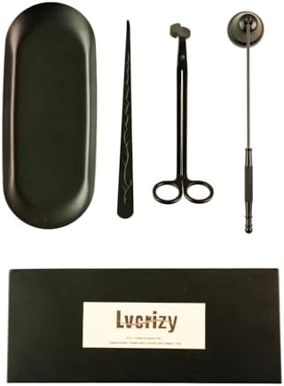 4-in-1 Candle Accessory Set – Candle Wick Trimmer, Candle Snuffer, Wick Dipper & Candle Tray