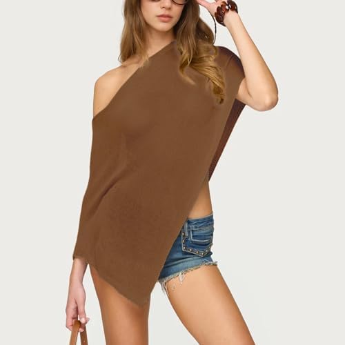 Women Knit Poncho Top Sheer Crochet Shawl Cover Up
