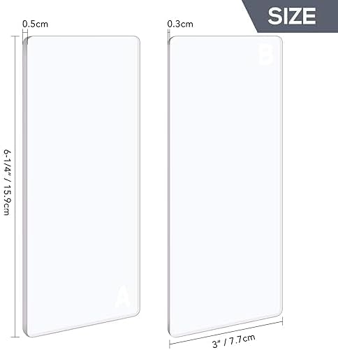BAOFALI Plastic Shim Die Cutting Machine Accessaries 6 x 3.2inch 1 Pair for Die Cutting and Embossing Machine Accessaries