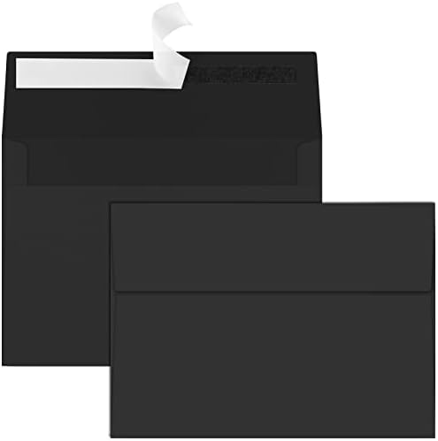 70 Packs of Invitation Envelopes, A2 Envelopes Black, Postcard Envelopes for 4.5x5.5 Cards, Envelopes for Invitations, Self Seal for Photos RSVP, Greeting Cards