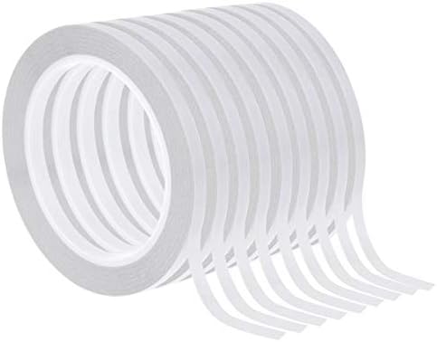 cridoz Double Sided Adhesive Tape, 9 Rolls Double-Side Craft Tape for Card Making, Scrapbooking, DIY Crafts and Office School Stationery Supplies (1/4 Inch, 25 Yards Per Rool)